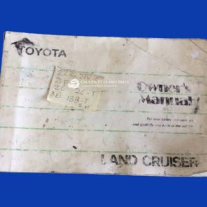 Toyota Landcruiser 22R 22R-E 3F 2L 2L-T 3B 13B-T owner's manual.      13108