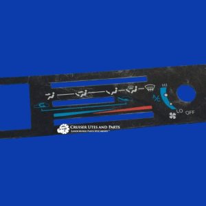 Heater control face panel Toyota Landcruiser 75, 76, 78 79 Ute & Troop Carrier    (late type)